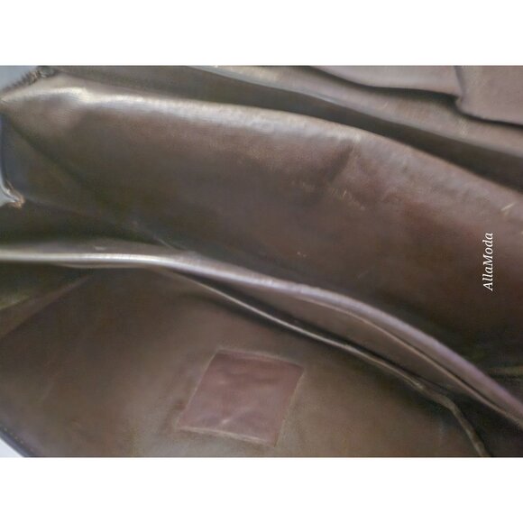 Christian Dior Two-Way Purse Brown Suede Trotter Print Leather - Picture 4 of 13